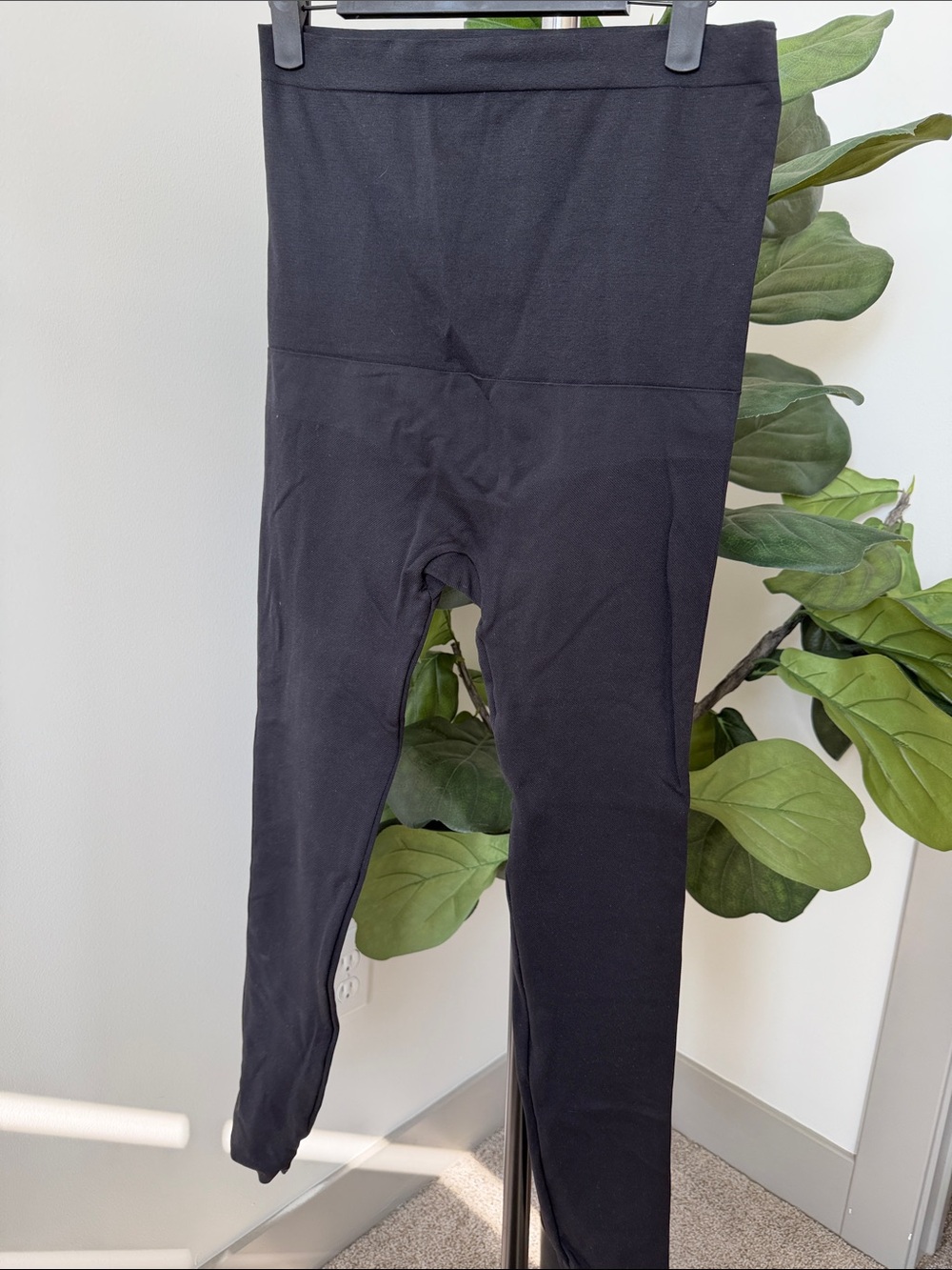 Black Spanx Women’s shape wear High-Waist Leggings with tummy control.